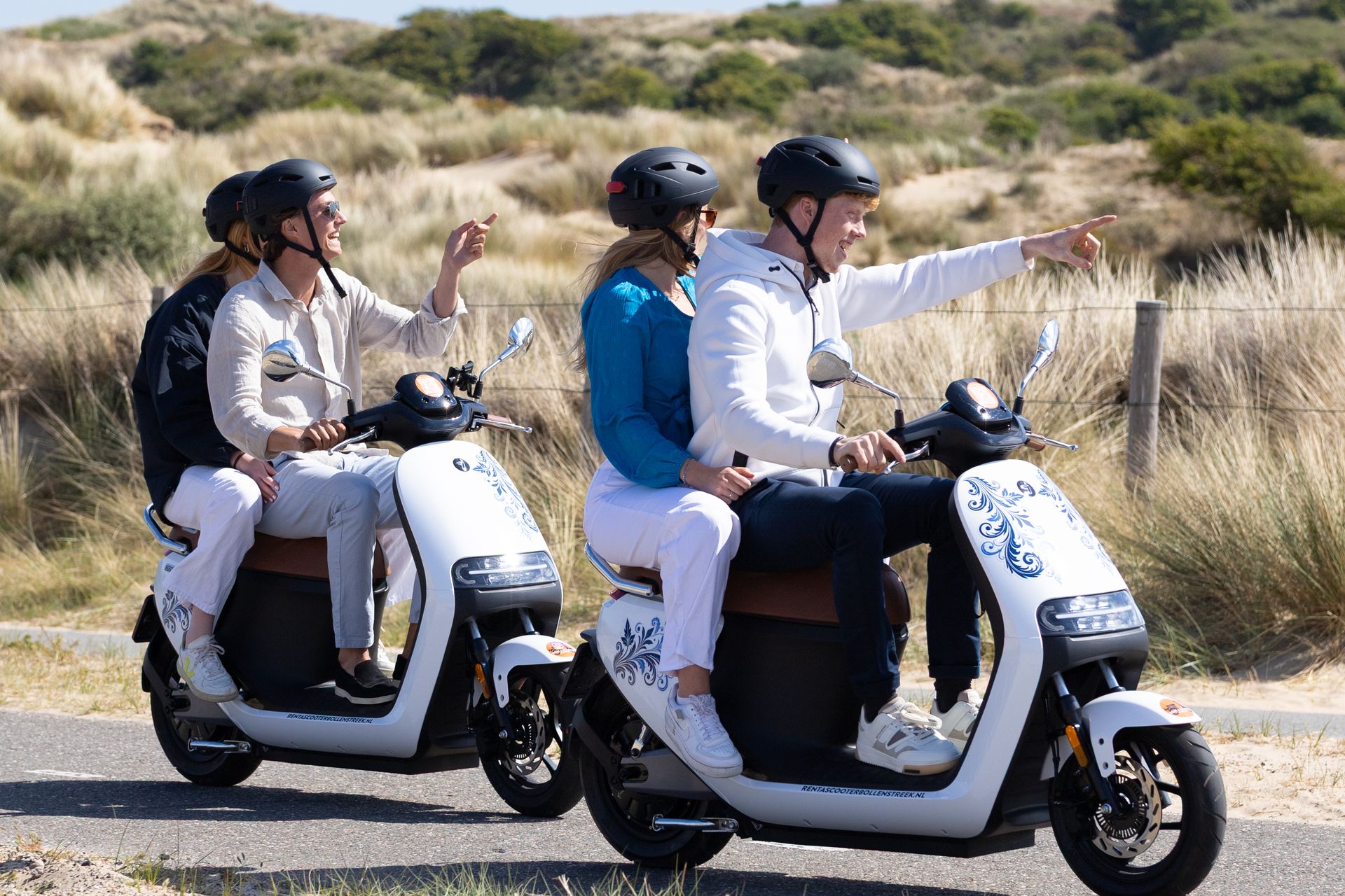 Electric scooters in the dunes